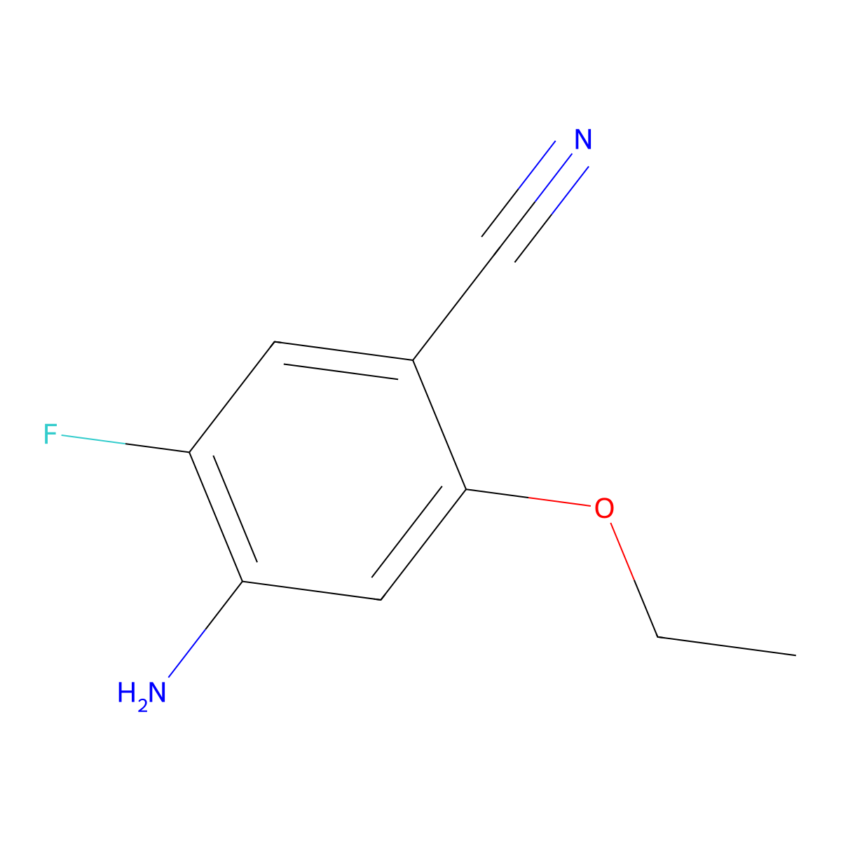 4-Amino-2-ethoxy-5-fluorobenzonitrile molecular structure, CAS 1420800-17-4
