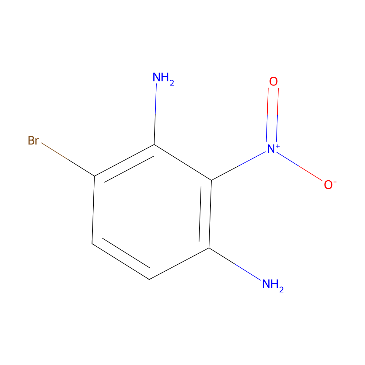 4-Bromo-2-nitrobenzene-1,3-diamine molecular structure, CAS 1420800-18-5