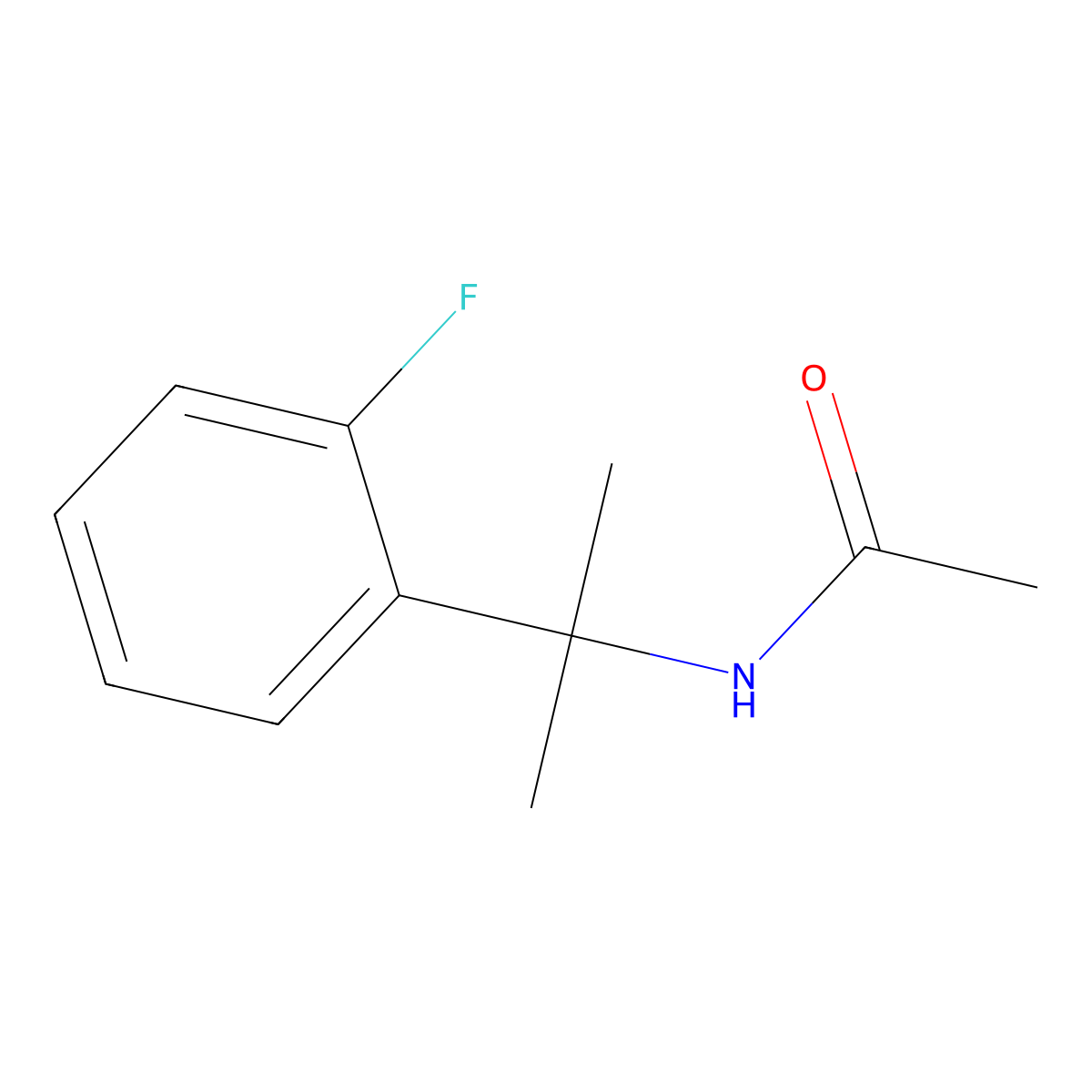 N-[2-(2-Fluorophenyl)propan-2-yl]acetamide molecular structure, CAS 1420800-24-3