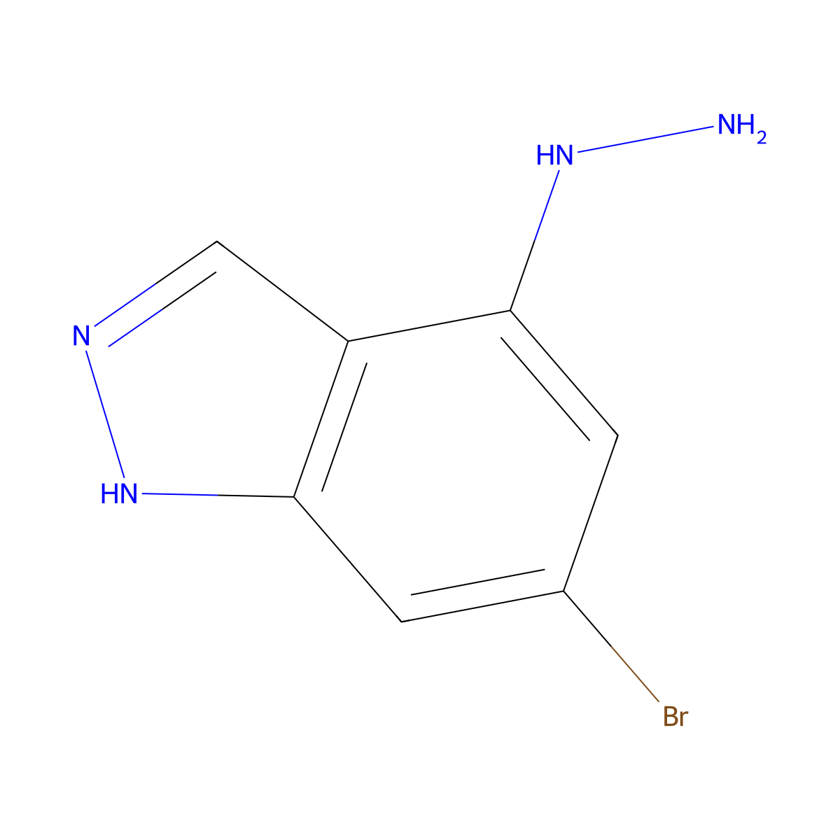 6-Bromo-4-hydrazinyl-1H-indazole molecular structure, CAS 1420800-26-5