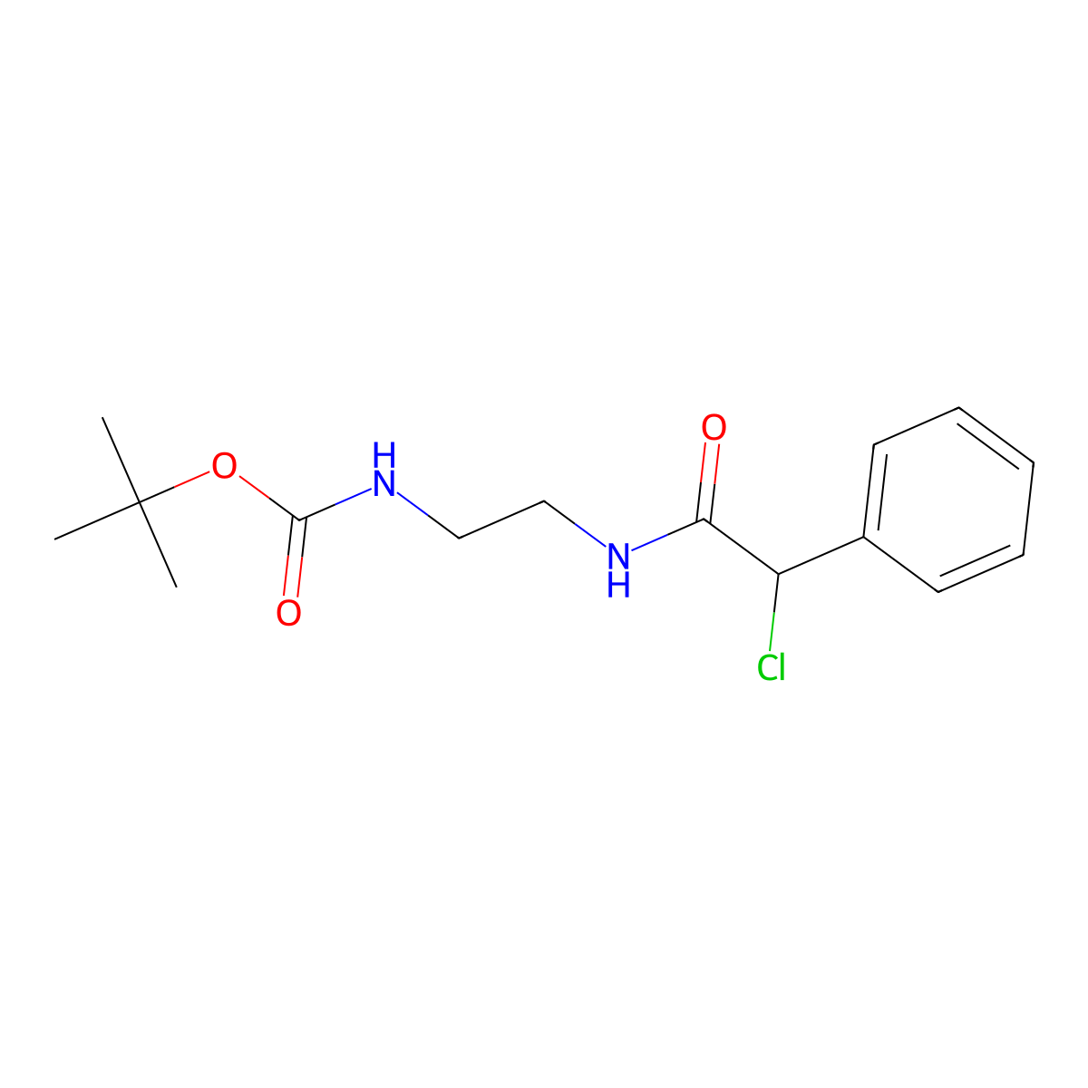 T-Butyl N-[2-(2-chloro-2-phenylacetamido)ethyl]carbamate molecular structure, CAS 1420800-29-8