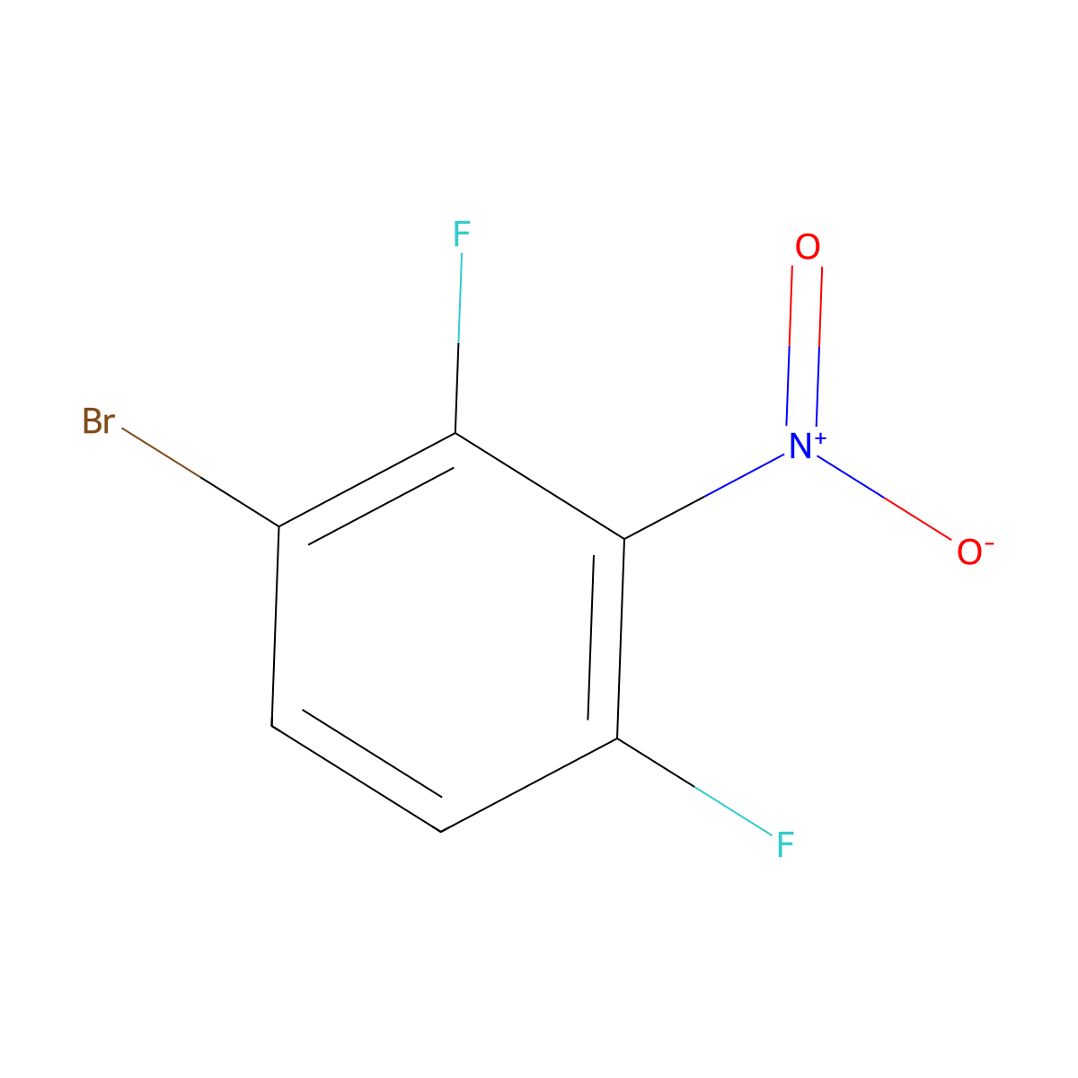 1-Bromo-2,4-difluoro-3-nitrobenzene molecular structure, CAS 1420800-30-1