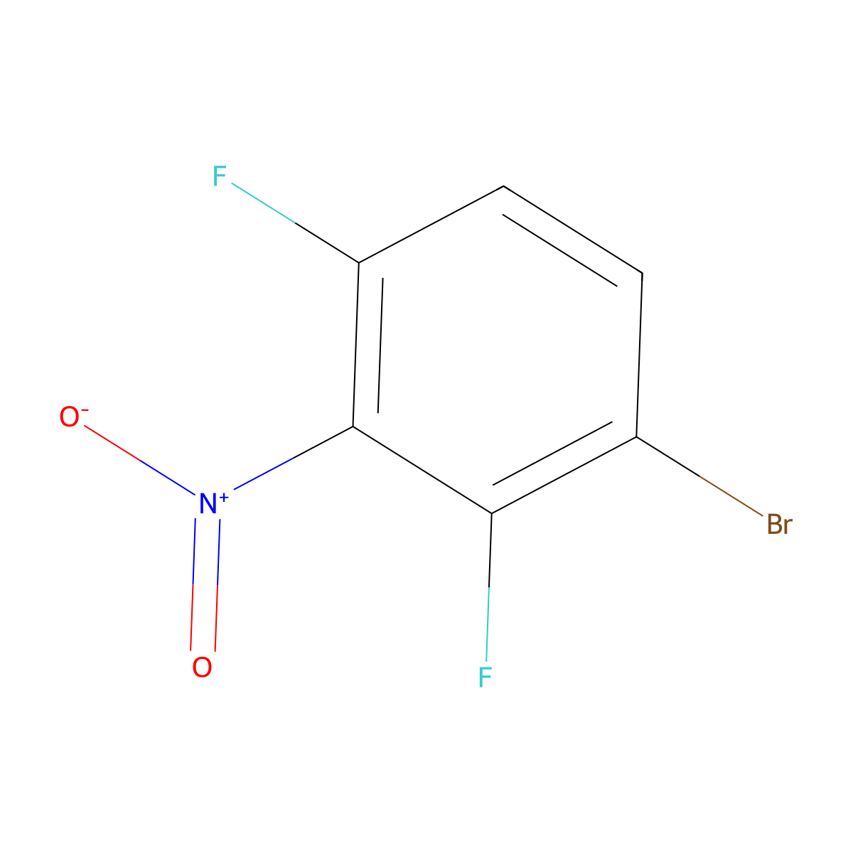1-Bromo-2,4-difluoro-3-nitrobenzene molecular structure, CAS 1420800-30-1