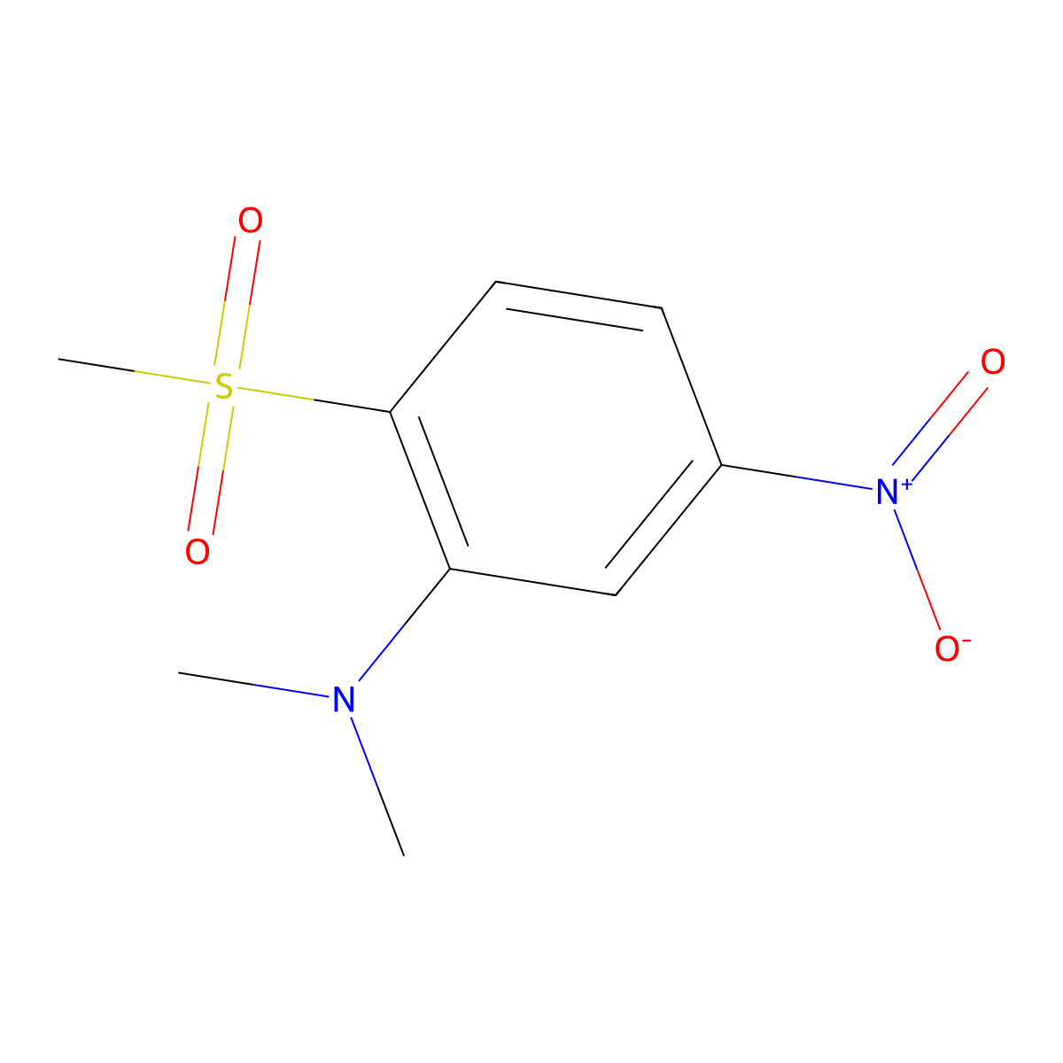 2-Methanesulfonyl-N,N-dimethyl-5-nitroaniline molecular structure, CAS 1420800-34-5