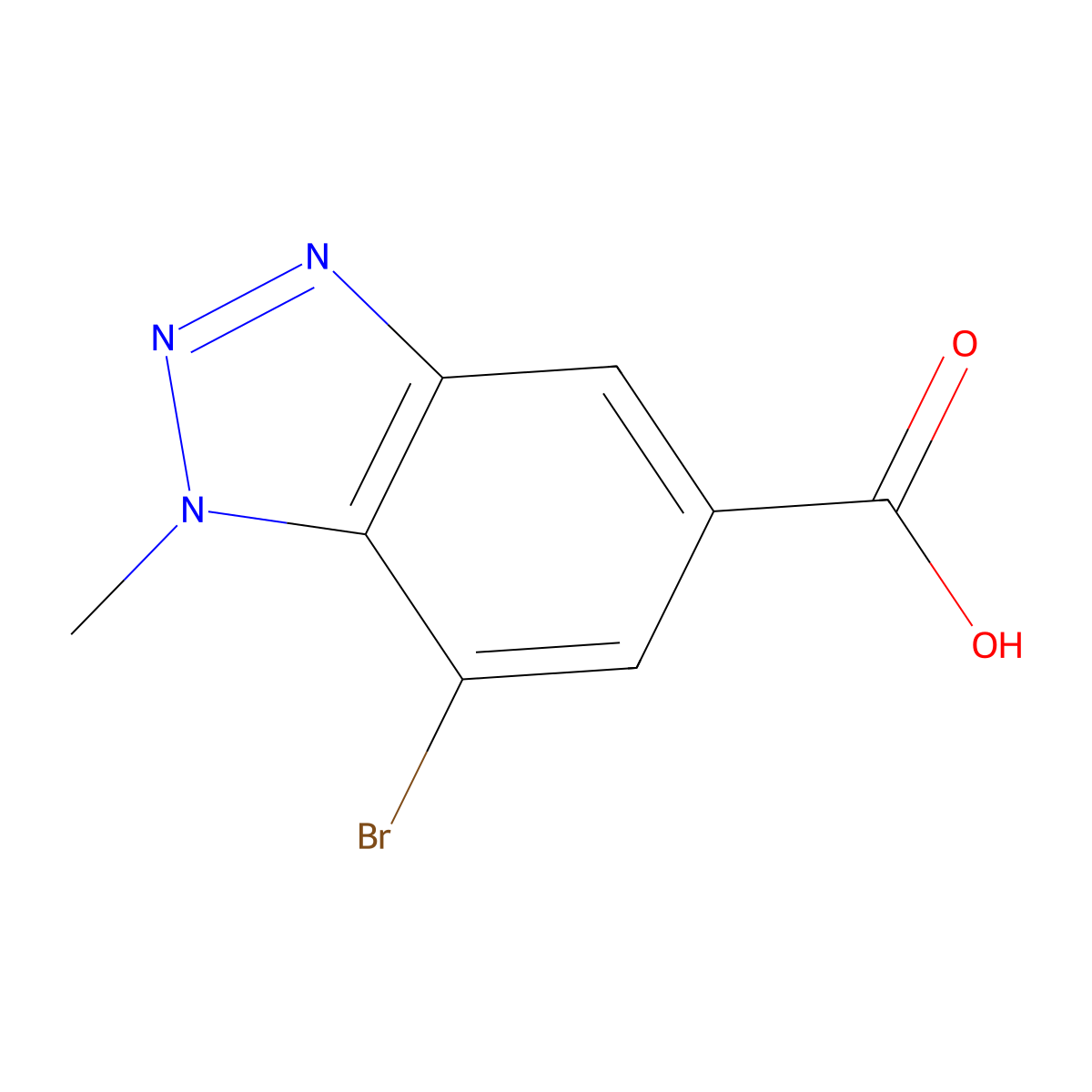 7-Bromo-1-methyl-1,2,3-benzotriazole-5-carboxylic acid molecular structure, CAS 1420800-38-9