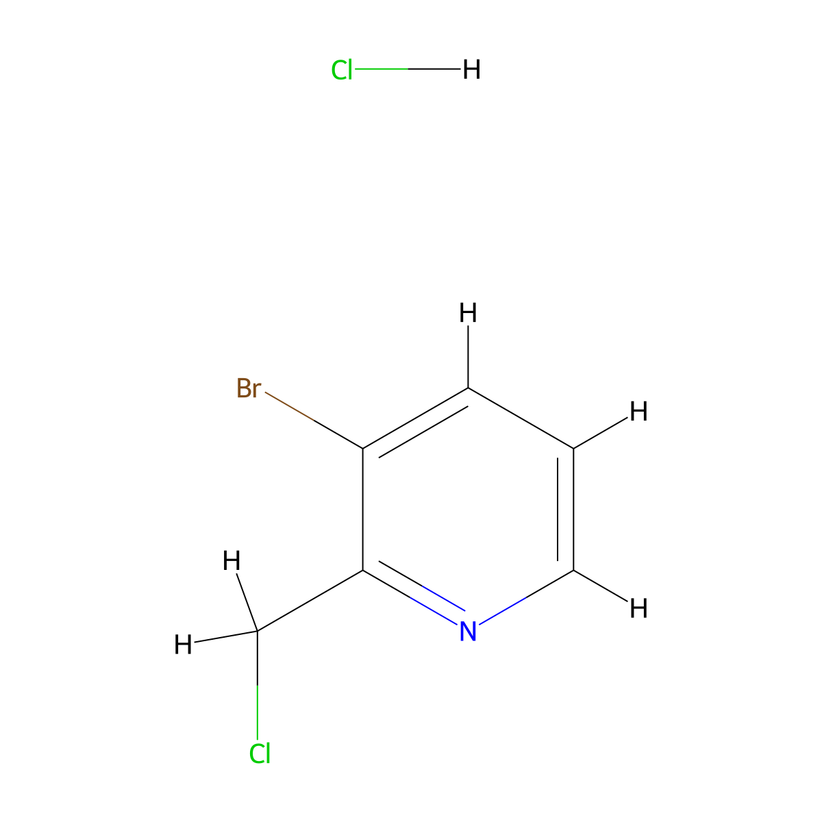 3-Bromo-2-(chloromethyl)pyridine hydrochloride molecular structure, CAS 1420800-39-0