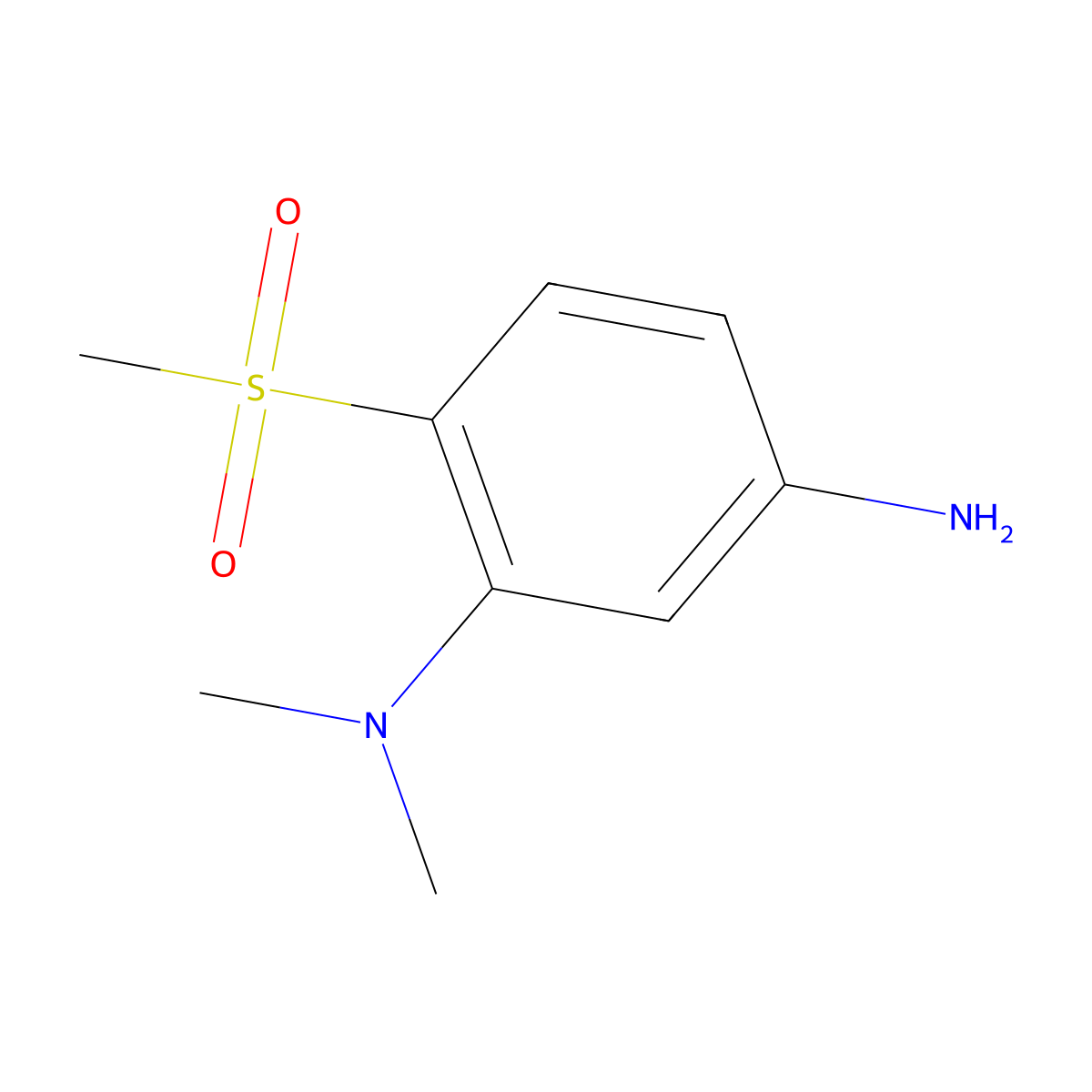 3-(N,N-Dimethylamino)-4-methanesulfonylaniline molecular structure, CAS 1420800-40-3