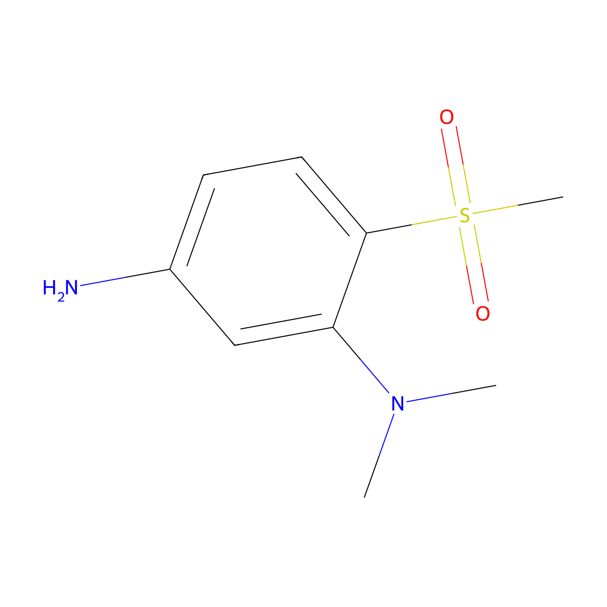 3-(N,N-Dimethylamino)-4-methanesulfonylaniline molecular structure, CAS 1420800-40-3
