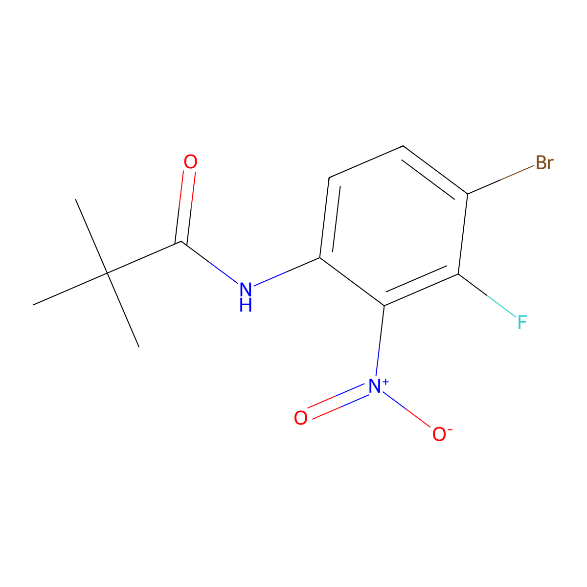 N-Pivaloyl 4-bromo-3-fluoro-2-nitroaniline molecular structure, CAS 1420800-43-6