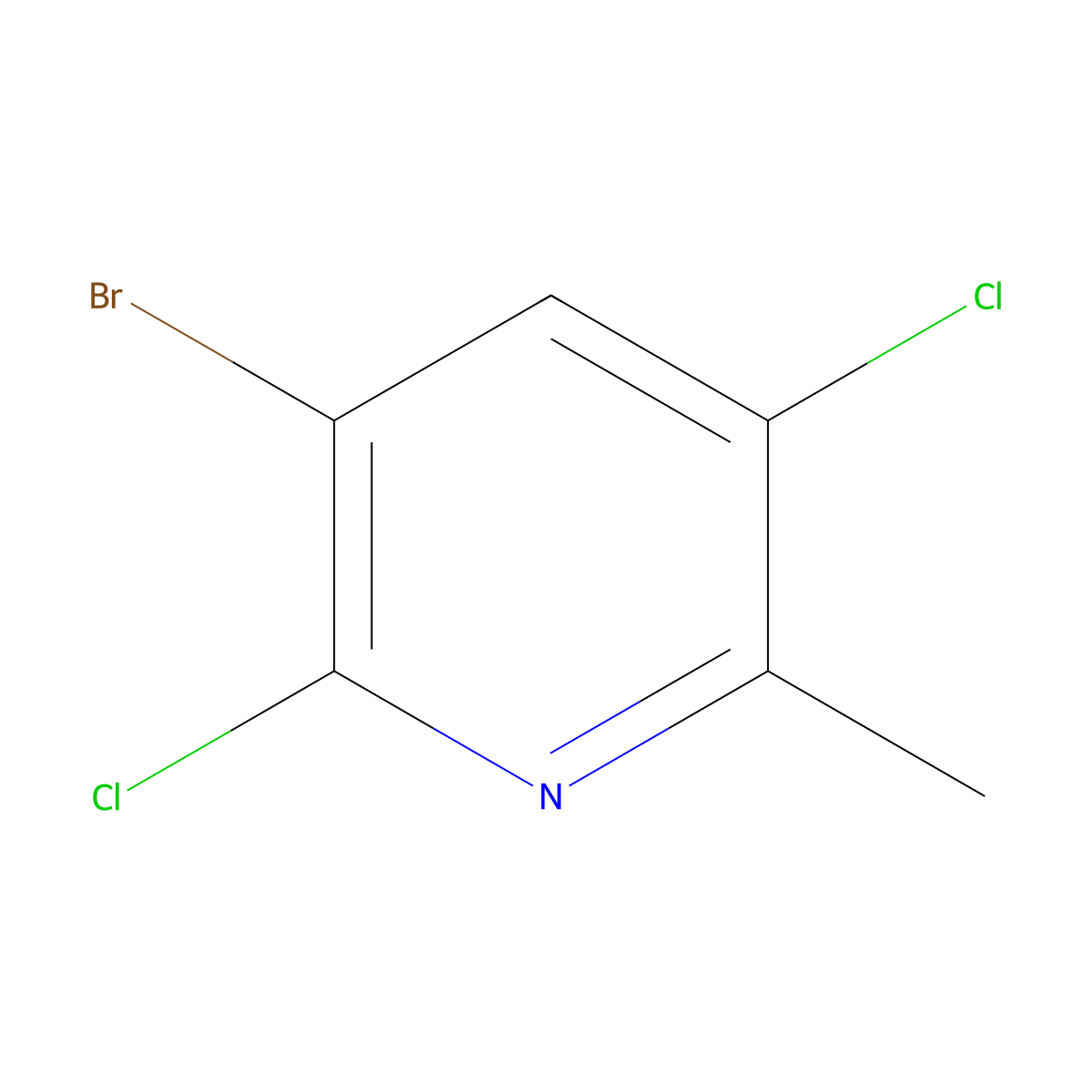 3-Bromo-2,5-dichloro-6-methylpyridine molecular structure, CAS 1420800-44-7