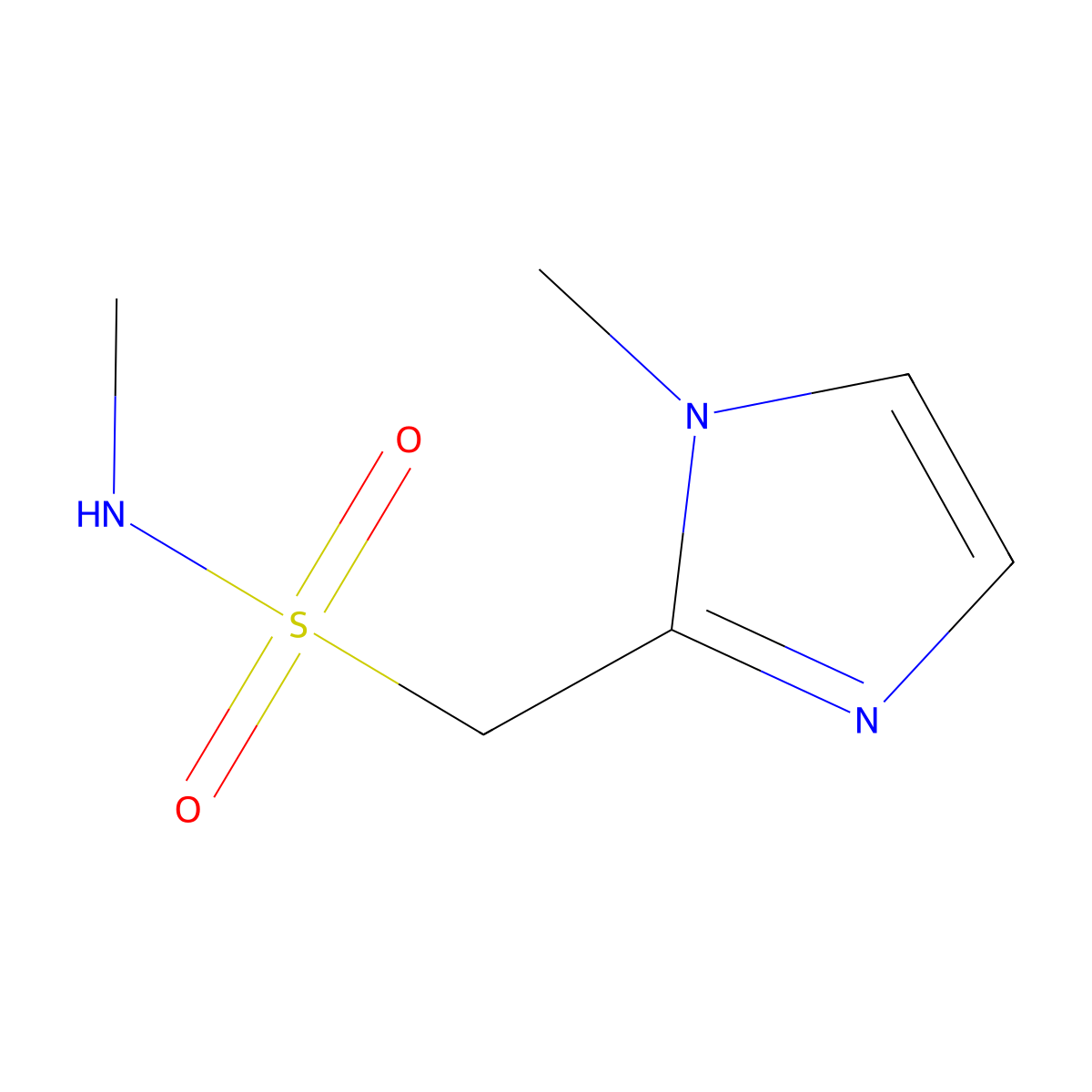 N-methyl-1-(1-methyl-1H-imidazol-2-yl)methanesulfonamide molecular structure, CAS 1420801-73-5