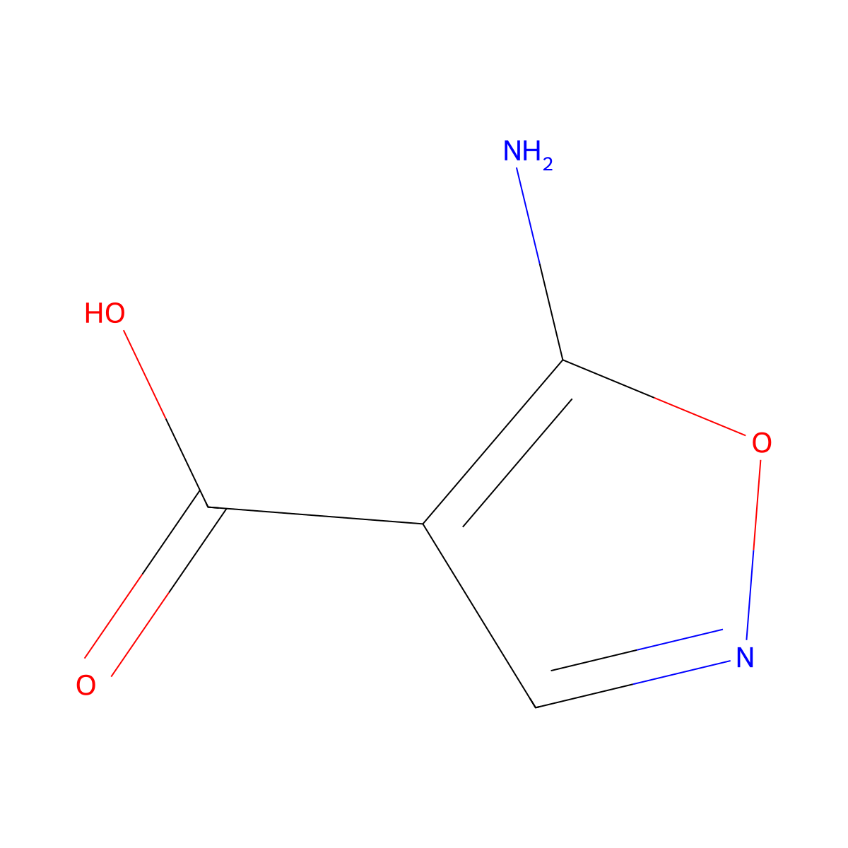 5-Aminoisoxazole-4-carboxylic acid molecular structure, CAS 1420802-69-2