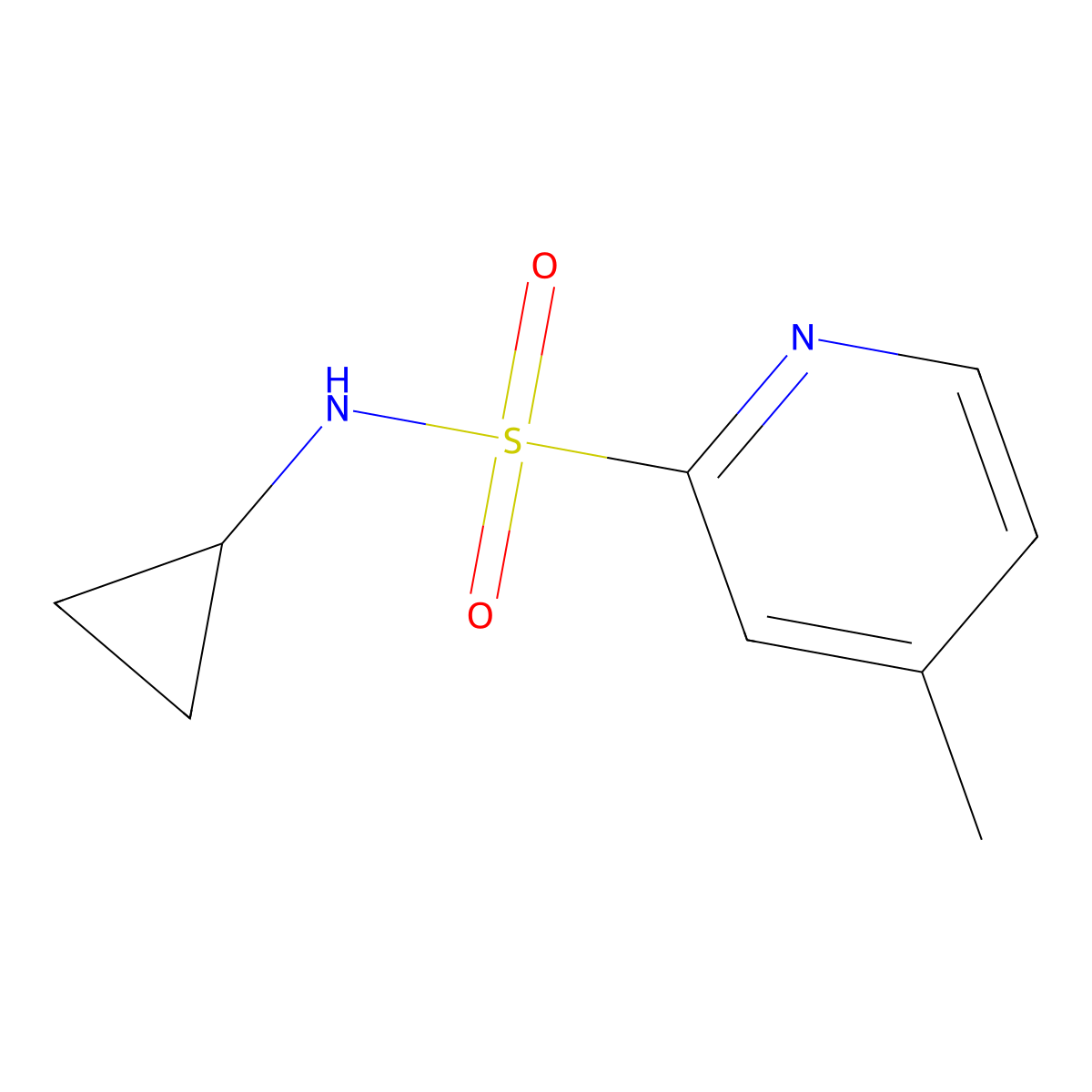N-cyclopropyl-4-methylpyridine-2-sulfonamide molecular structure, CAS 1420803-82-2