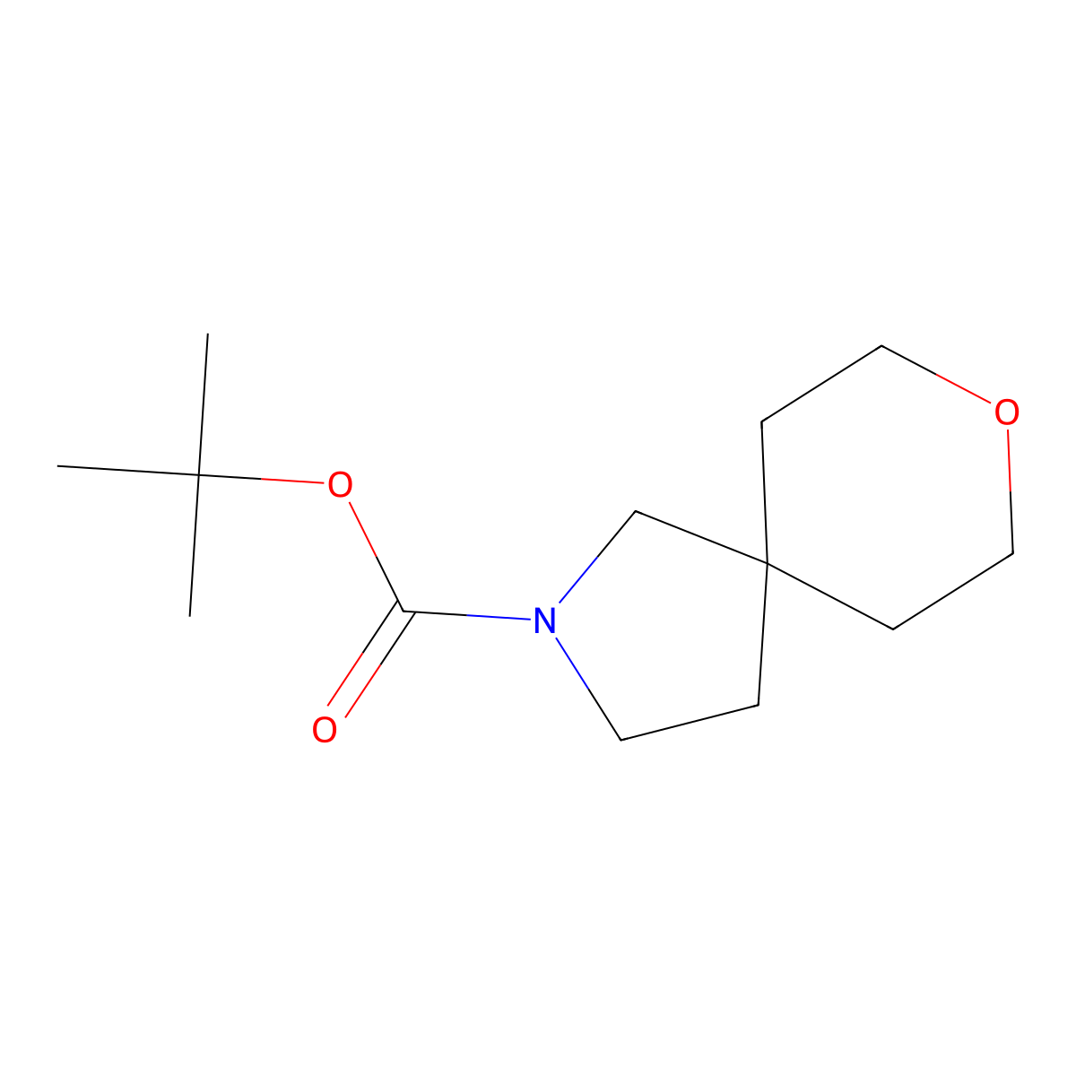 tert-Butyl 8-oxa-2-azaspiro[4.5]decane-2-carboxylate molecular structure, CAS 1420804-30-3