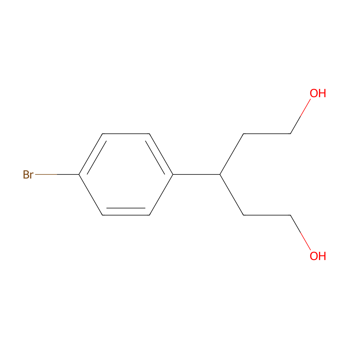 3-(4-Bromophenyl)pentane-1,5-diol molecular structure, CAS 1420804-57-4