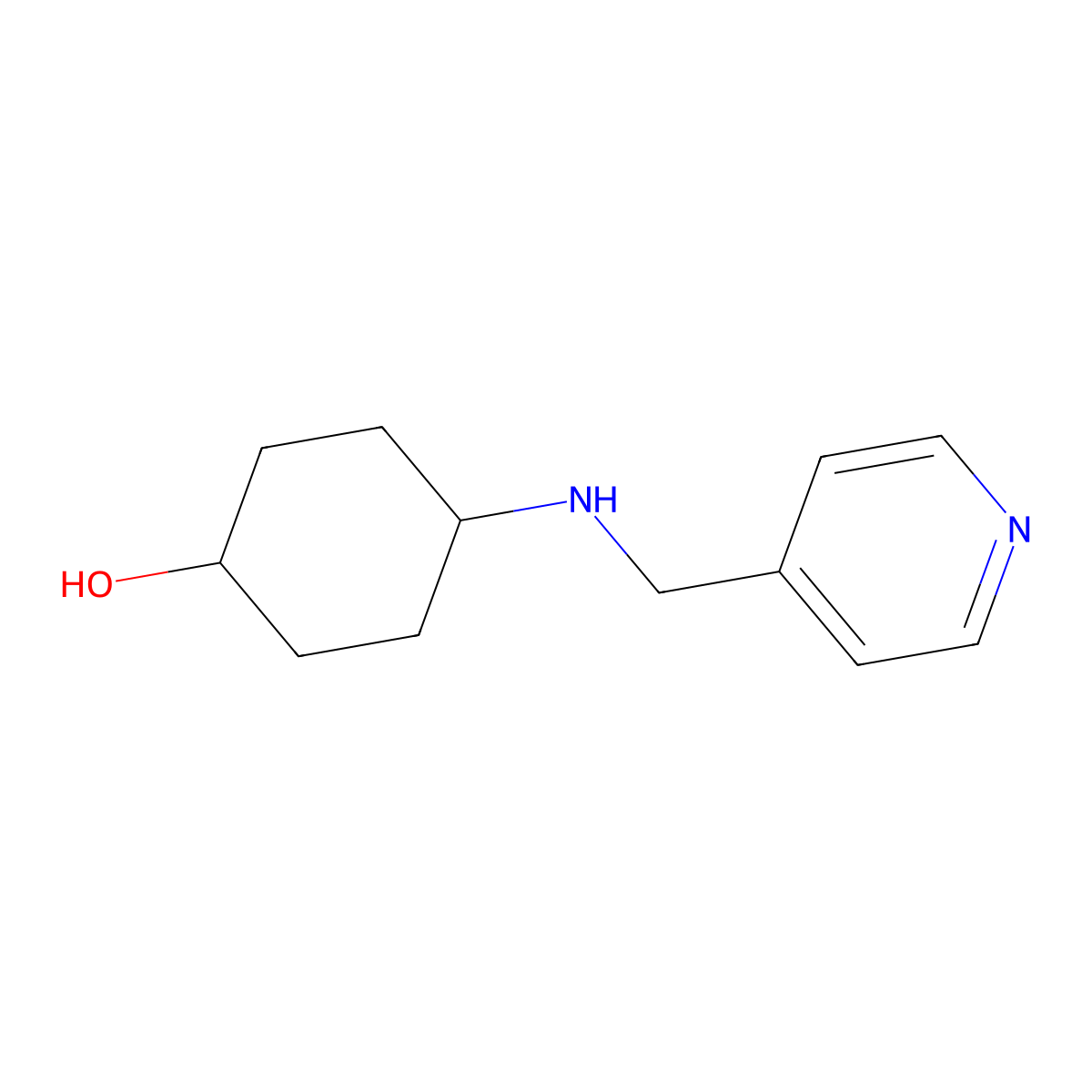 (1r,4r)-4-((Pyridin-4-ylmethyl)amino)cyclohexanol molecular structure, CAS 1420806-66-1