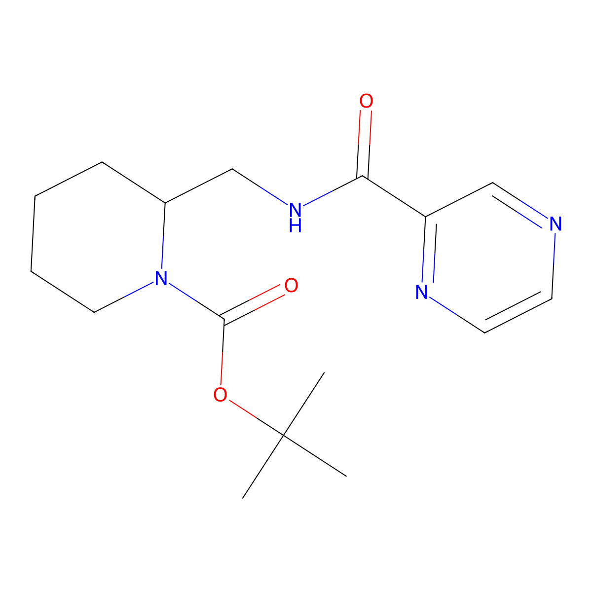 tert-Butyl 2-((pyrazine-2-carboxamido)methyl)piperidine-1-carboxylate molecular structure, CAS 1420806-77-4