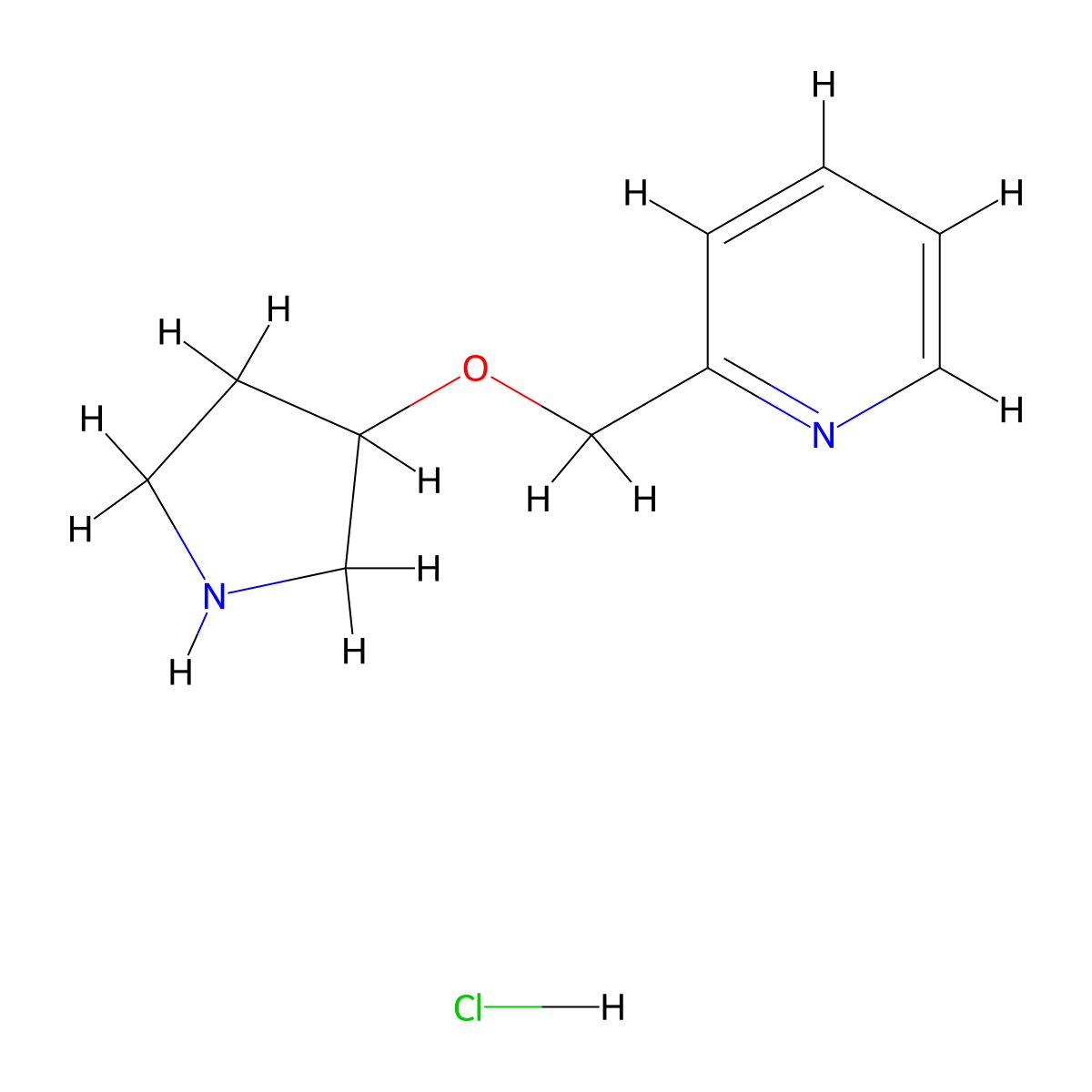 2-((Pyrrolidin-3-yloxy)methyl)pyridine hydrochloride molecular structure, CAS 1420807-99-3