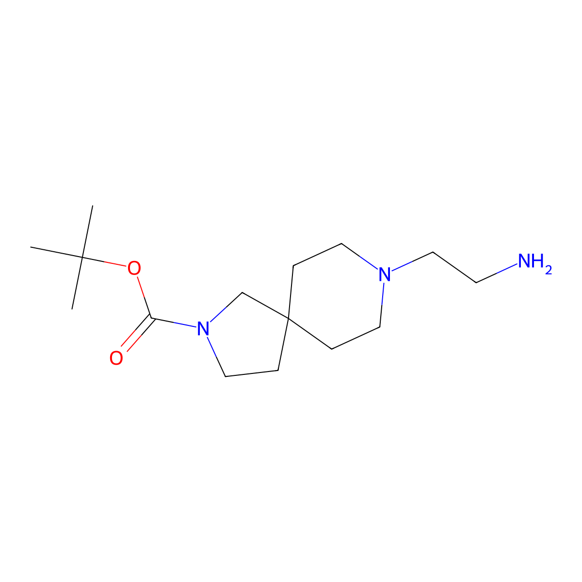 tert-Butyl 8-(2-aminoethyl)-2,8-diazaspiro[4.5]decane-2-carboxylate molecular structure, CAS 1420809-96-6
