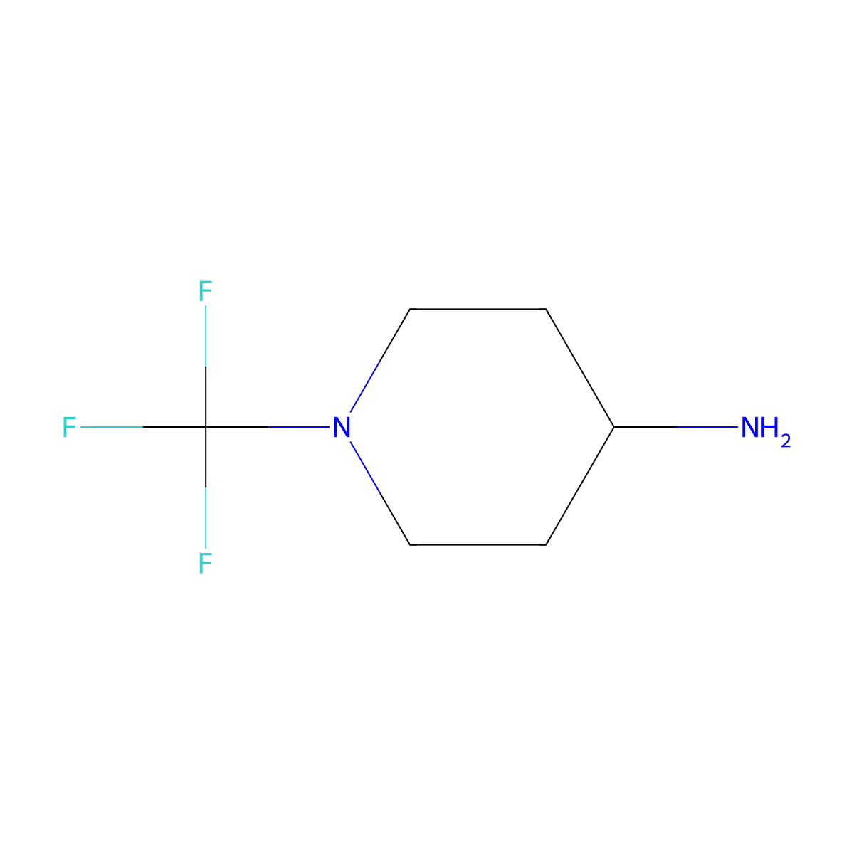1-(Trifluoromethyl)piperidin-4-amine molecular structure, CAS 1420815-17-3