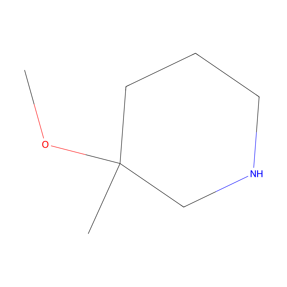 3-Methoxy-3-methylpiperidine molecular structure, CAS 1420816-40-5