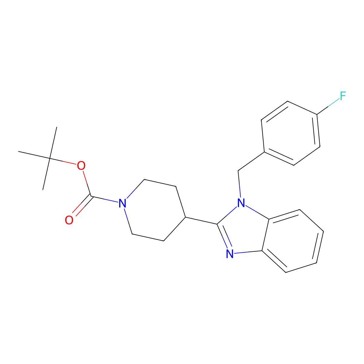 tert-Butyl 4-(1-(4-fluorobenzyl)-1H-benzo[d]imidazol-2-yl)piperidine-1-carboxylate molecular structure, CAS 1420816-71-2