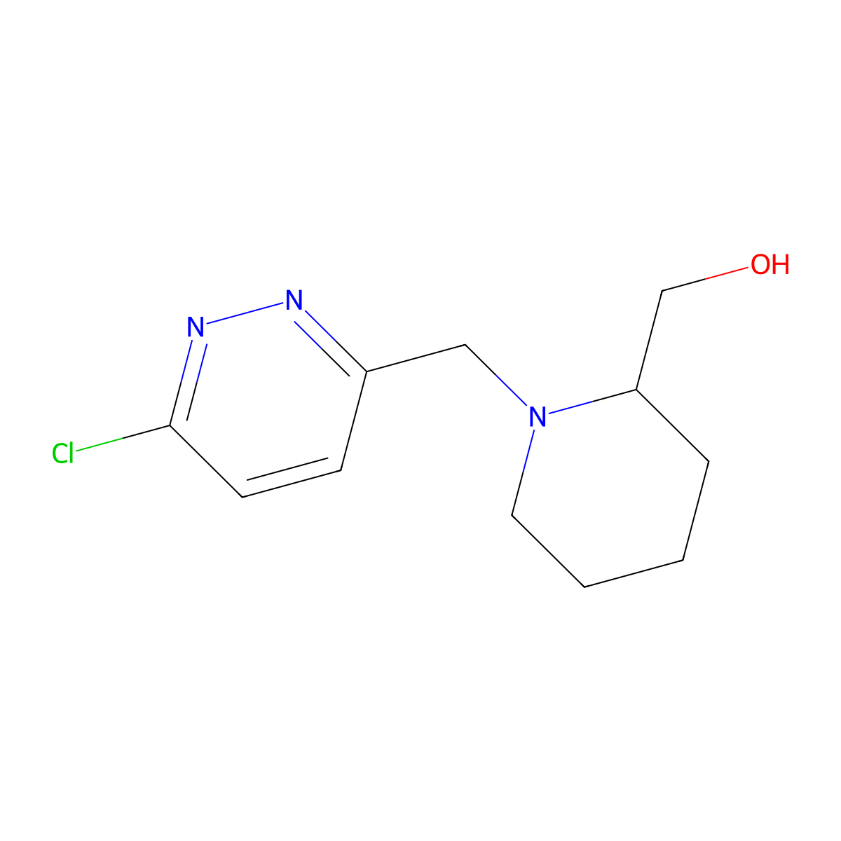 (1-((6-Chloropyridazin-3-yl)methyl)piperidin-2-yl)methanol molecular structure, CAS 1420816-88-1