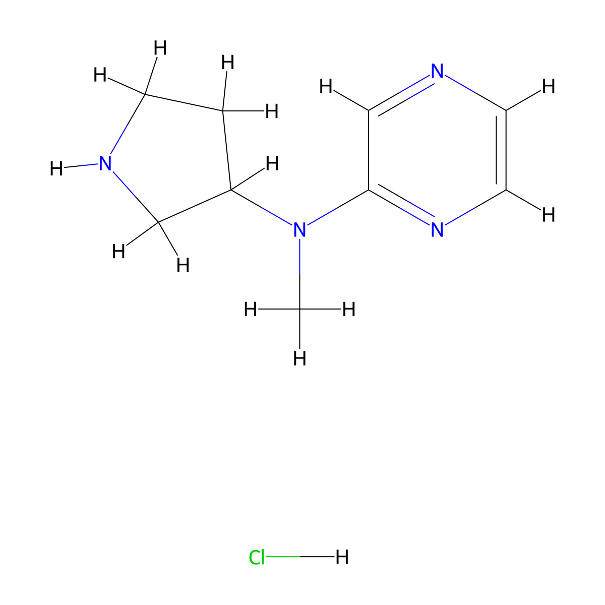 N-methyl-N-(pyrrolidin-3-yl)pyrazin-2-amine hydrochloride molecular structure, CAS 1420820-71-8
