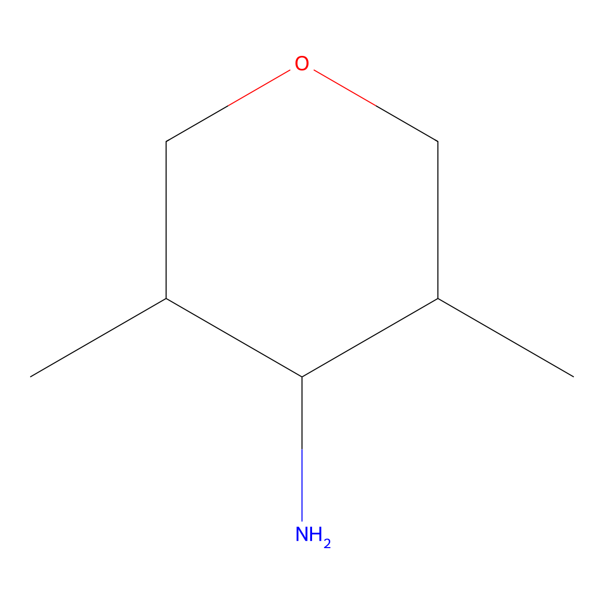 3,5-dimethyltetrahydro-2H-pyran-4-amine molecular structure, CAS 1420822-06-5