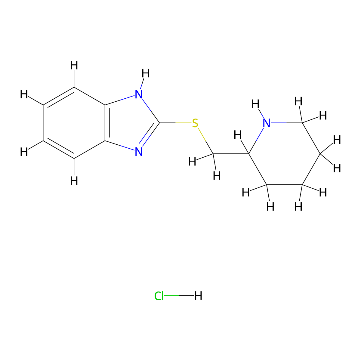 2-((piperidin-2-ylmethyl)thio)-1H-benzo[d]imidazole hydrochloride molecular structure, CAS 1420828-95-0