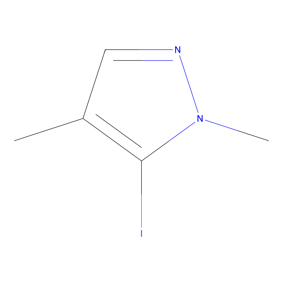 5-iodo-1,4-dimethyl-1H-pyrazole molecular structure, CAS 1420831-53-3