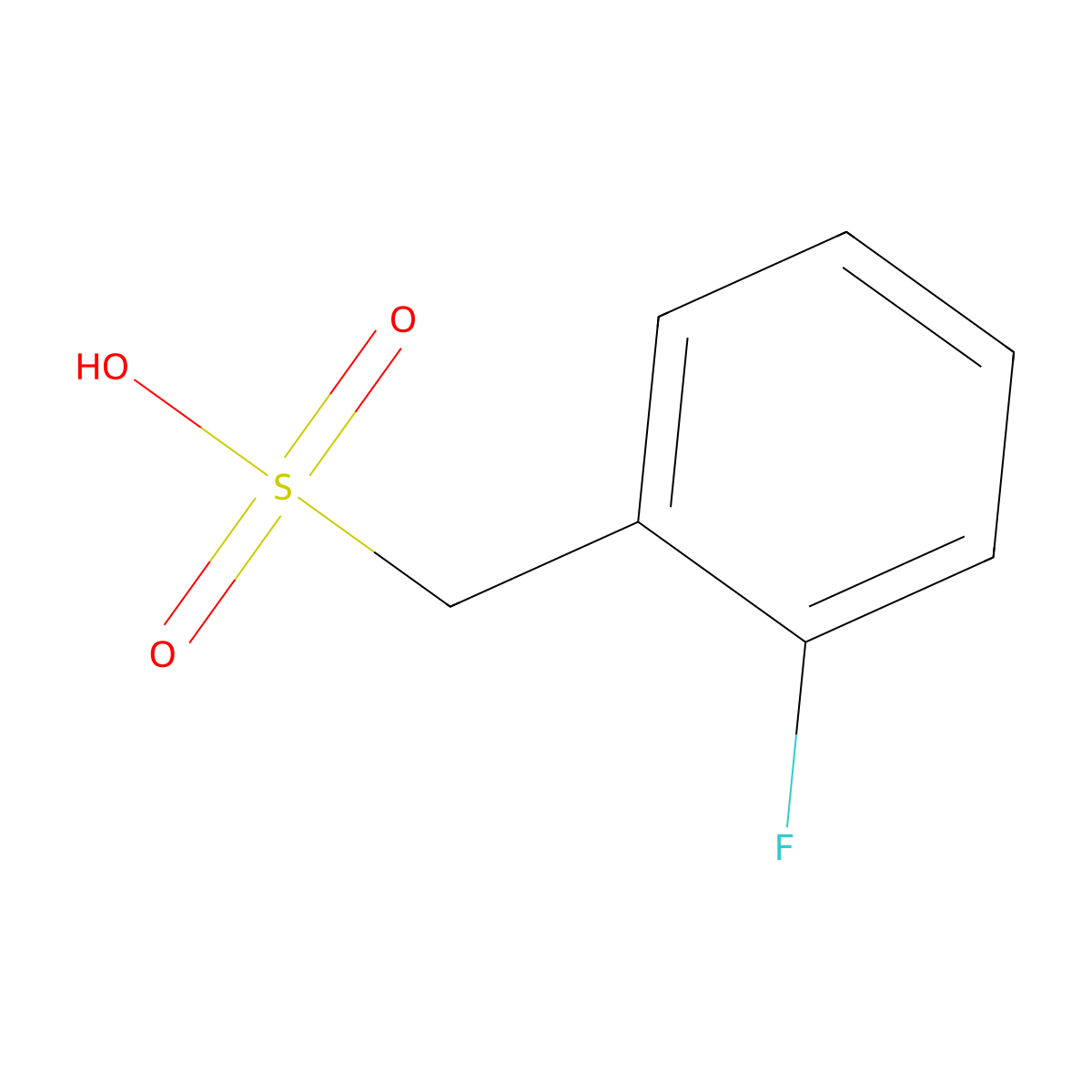 (2-Fluorophenyl)methanesulfonic acid molecular structure, CAS 1420836-31-2