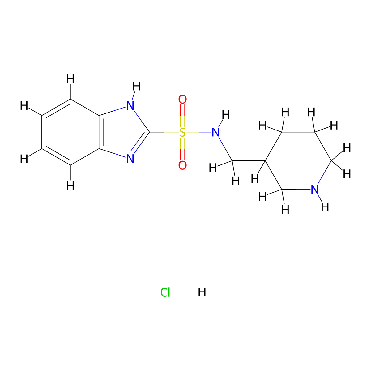 N-(piperidin-3-ylmethyl)-1H-benzo[d]imidazole-2-sulfonamide hydrochloride molecular structure, CAS 1420838-50-1