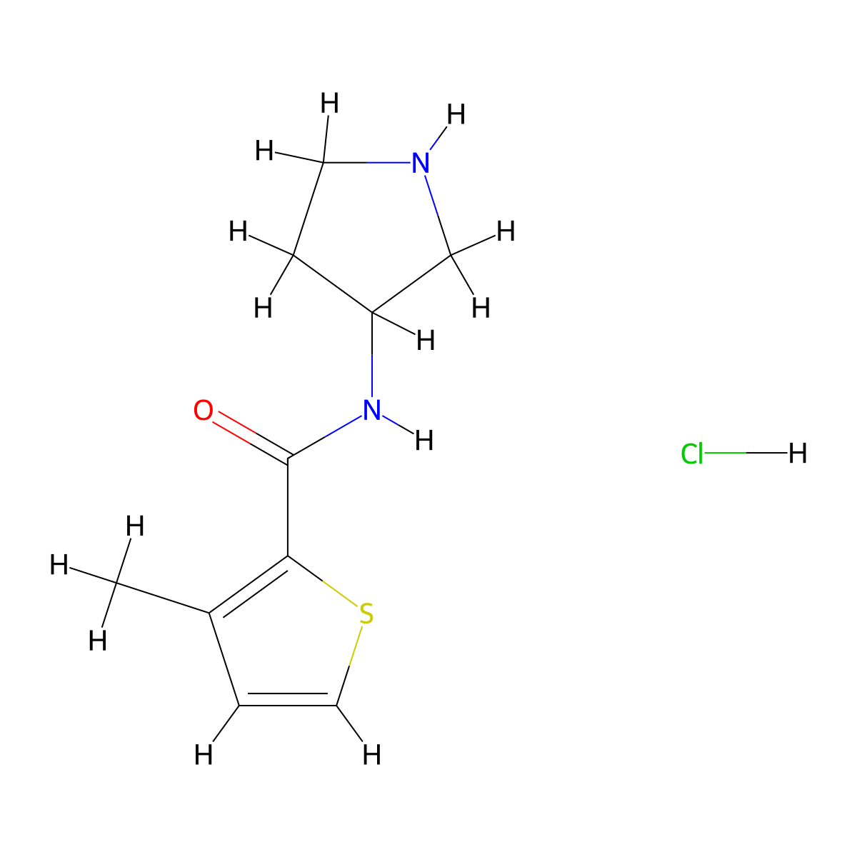 3-methyl-N-(pyrrolidin-3-yl)thiophene-2-carboxamide hydrochloride molecular structure, CAS 1420839-85-5