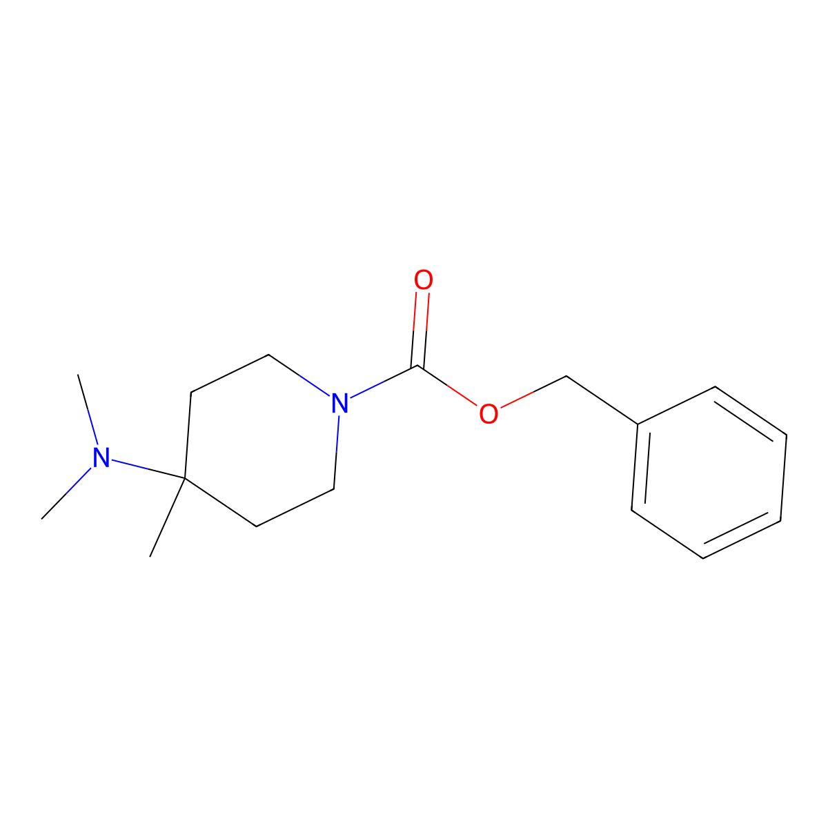 Benzyl 4-(dimethylamino)-4-methylpiperidine-1-carboxylate molecular structure, CAS 1420840-91-0