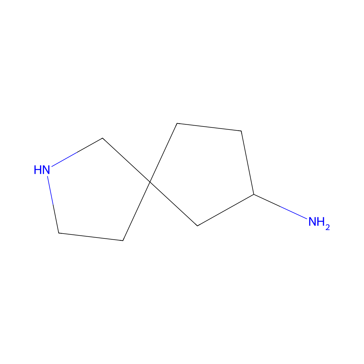 2-Azaspiro[4.4]nonan-7-amine molecular structure, CAS 1420841-84-4