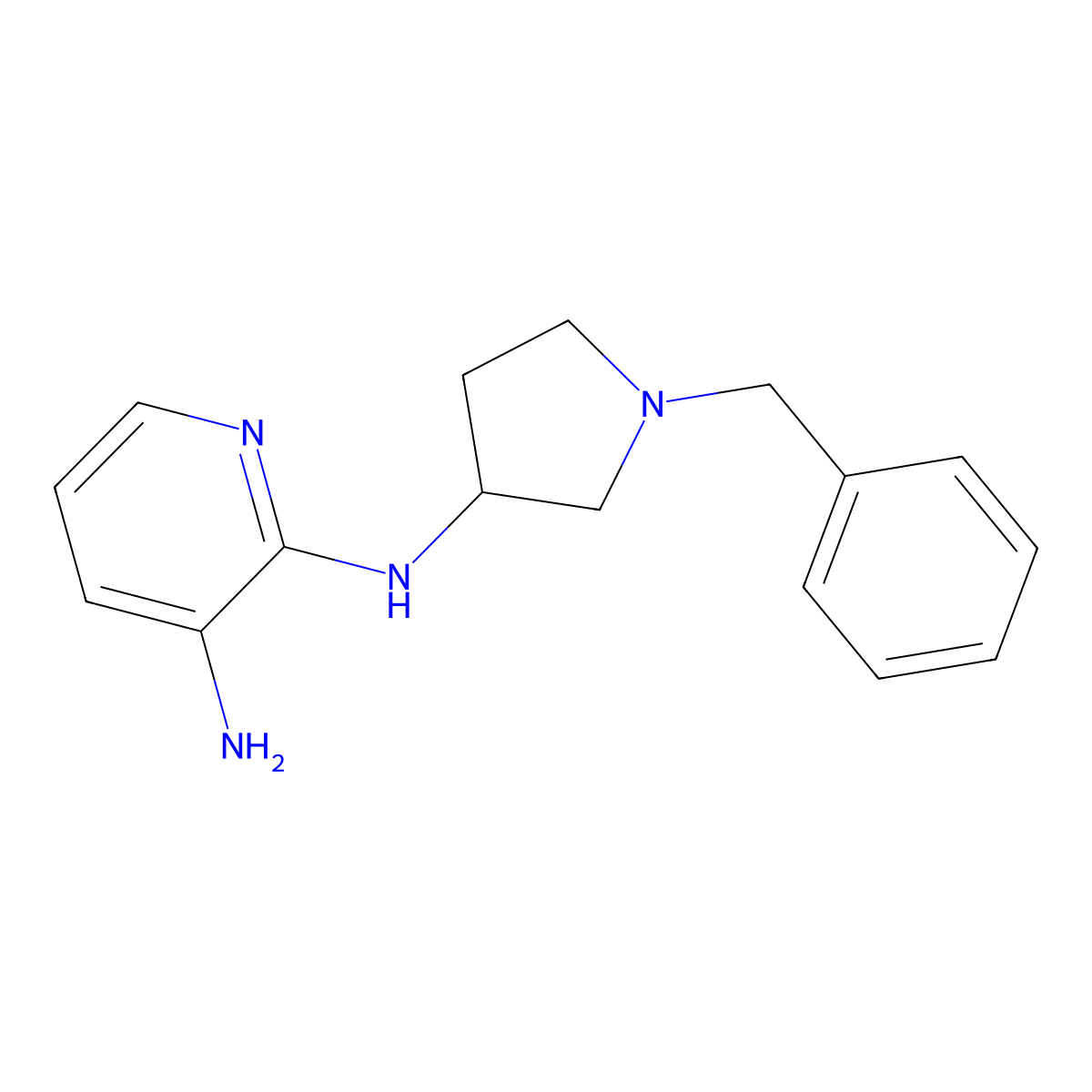 N2-(1-benzylpyrrolidin-3-yl)pyridine-2,3-diamine molecular structure, CAS 1420843-77-1