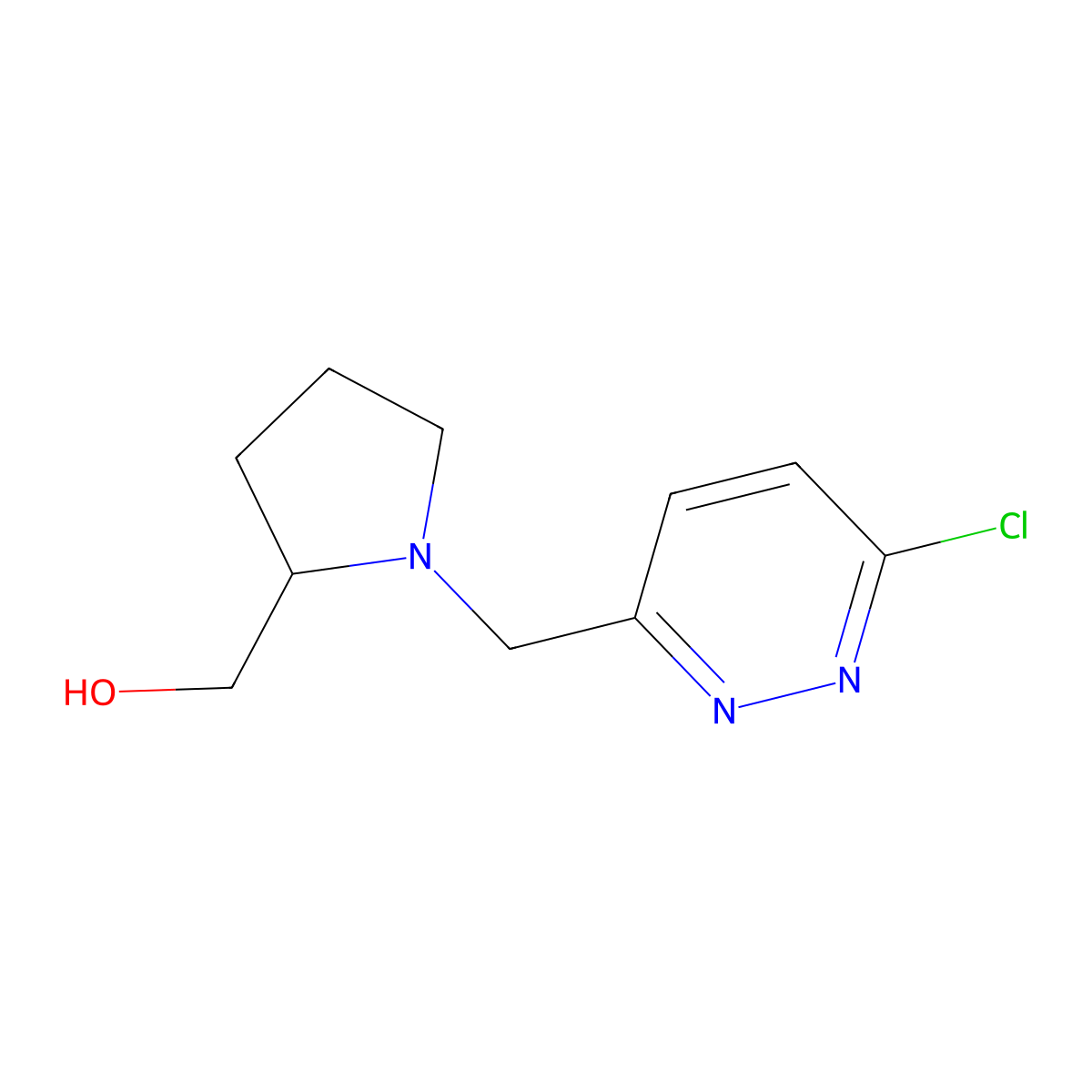 (1-((6-Chloropyridazin-3-yl)methyl)pyrrolidin-2-yl)methanol molecular structure, CAS 1420845-09-5