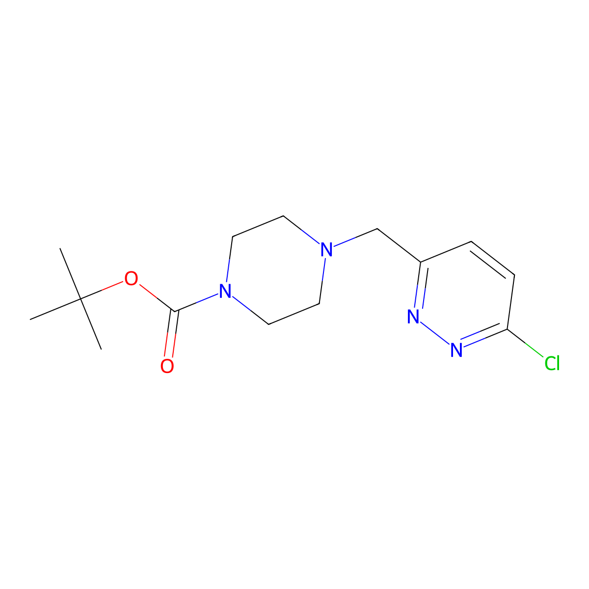 Tert-butyl 4-[(6-chloropyridazin-3-YL)methyl]piperazine-1-carboxylate molecular structure, CAS 1420845-19-7