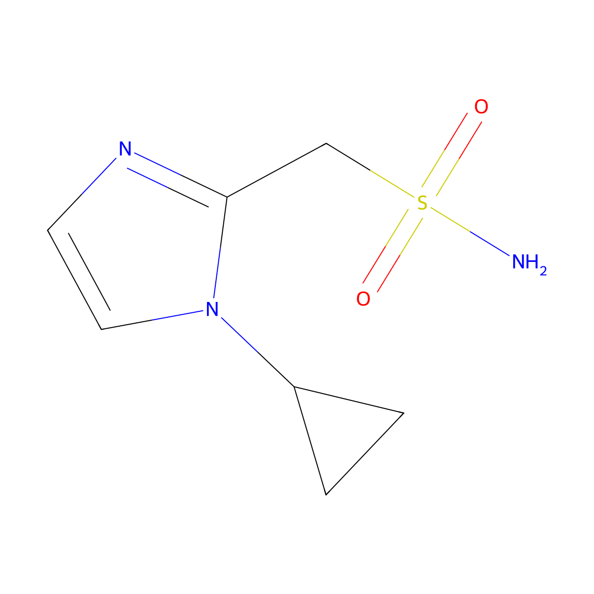 (1-cyclopropyl-1H-imidazol-2-yl)methanesulfonamide molecular structure, CAS 1420847-46-6