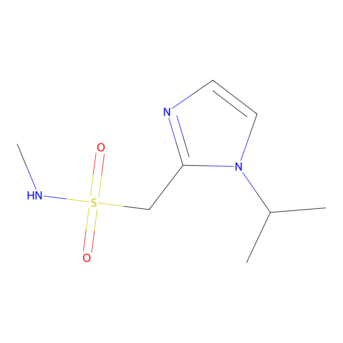 1-(1-isopropyl-1H-imidazol-2-yl)-N-methylmethanesulfonamide molecular structure, CAS 1420855-47-5