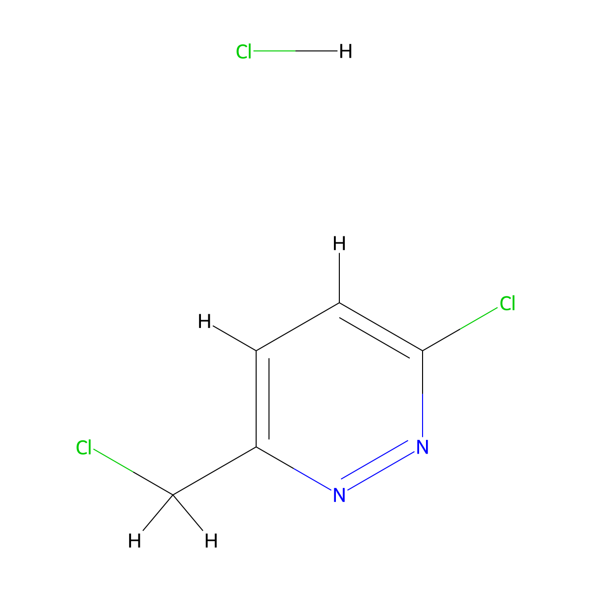 3-Chloro-6-(chloromethyl)pyridazine hydrochloride molecular structure, CAS 1420865-79-7