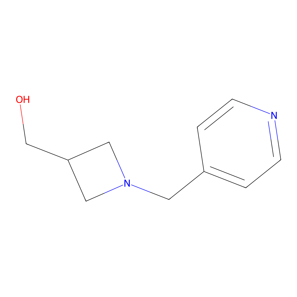(1-(Pyridin-4-ylmethyl)azetidin-3-yl)methanol molecular structure, CAS 1420868-64-9