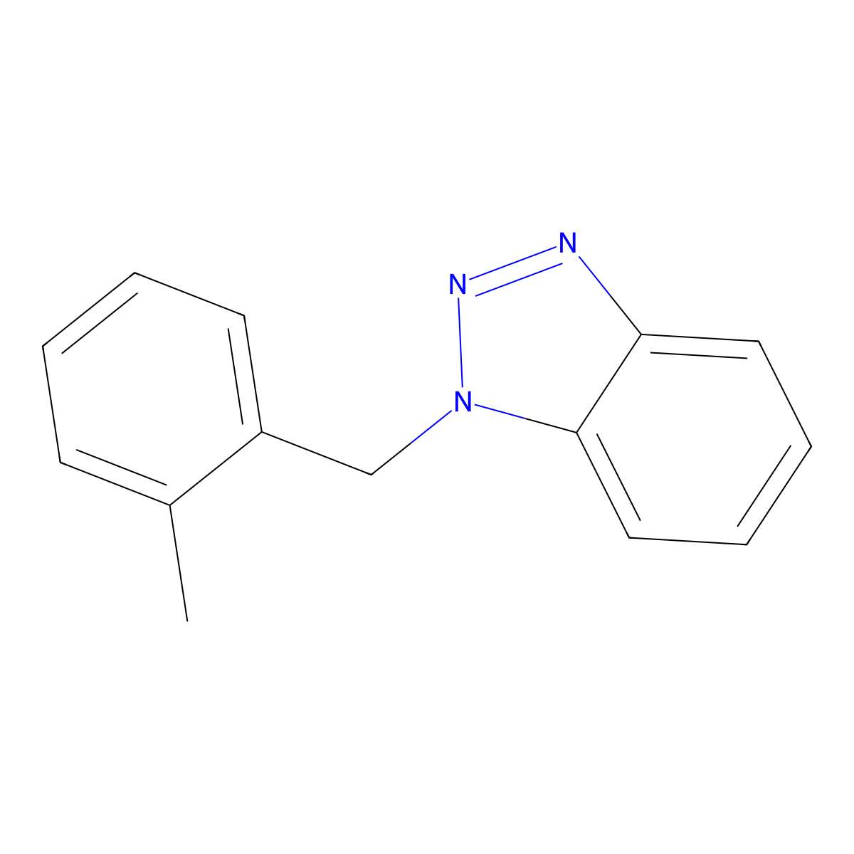 1-(2-methylbenzyl)-1H-benzotriazole molecular structure, CAS 142087-14-7