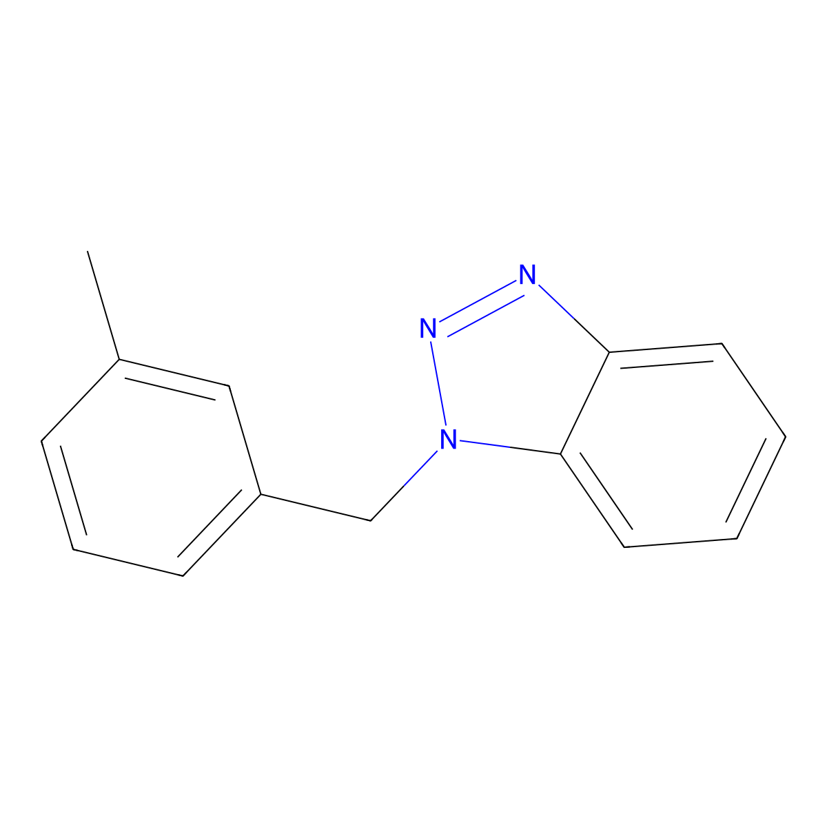 1-[(3-Methylphenyl)methyl]-1H-1,2,3-benzotriazole molecular structure, CAS 142087-15-8