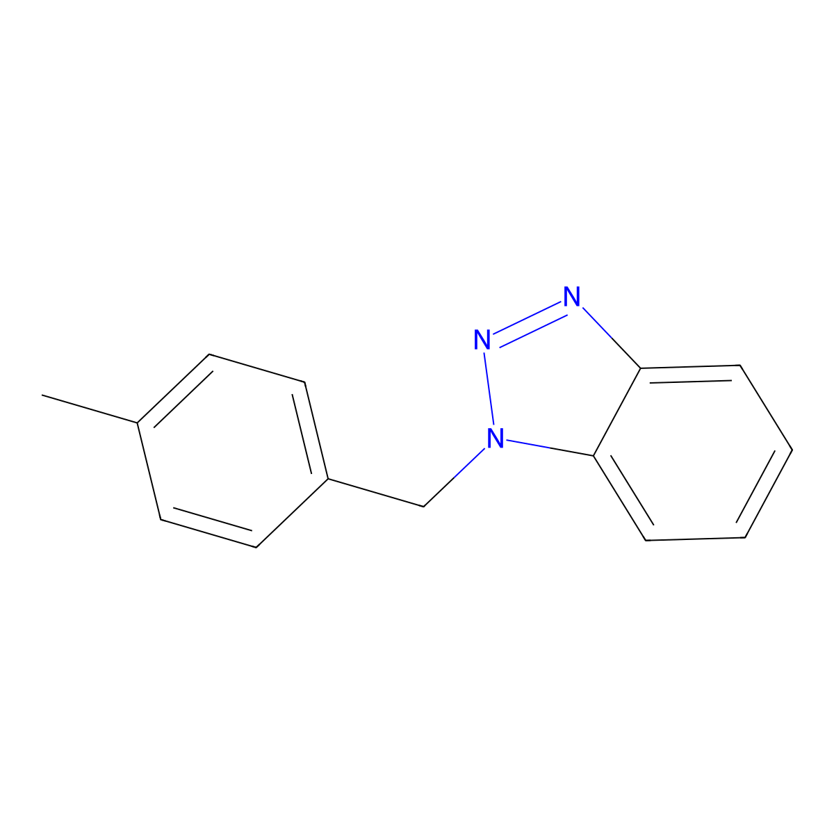 1-[(4-Methylphenyl)methyl]-1H-1,2,3-benzotriazole molecular structure, CAS 142087-16-9