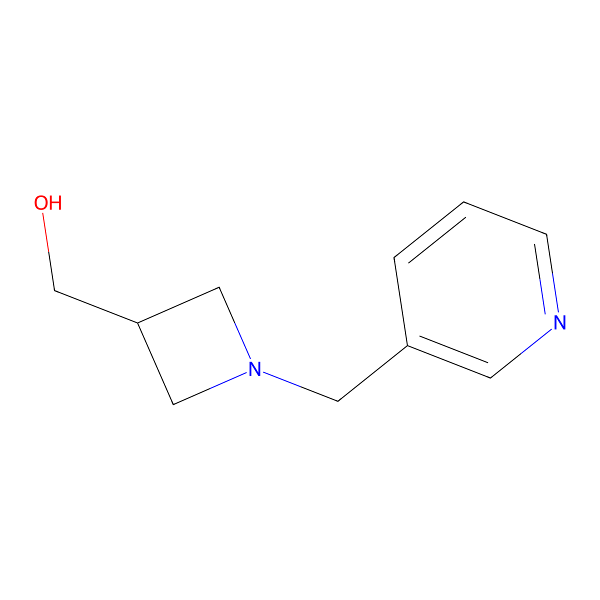 (1-(Pyridin-3-ylmethyl)azetidin-3-yl)methanol molecular structure, CAS 1420875-33-7