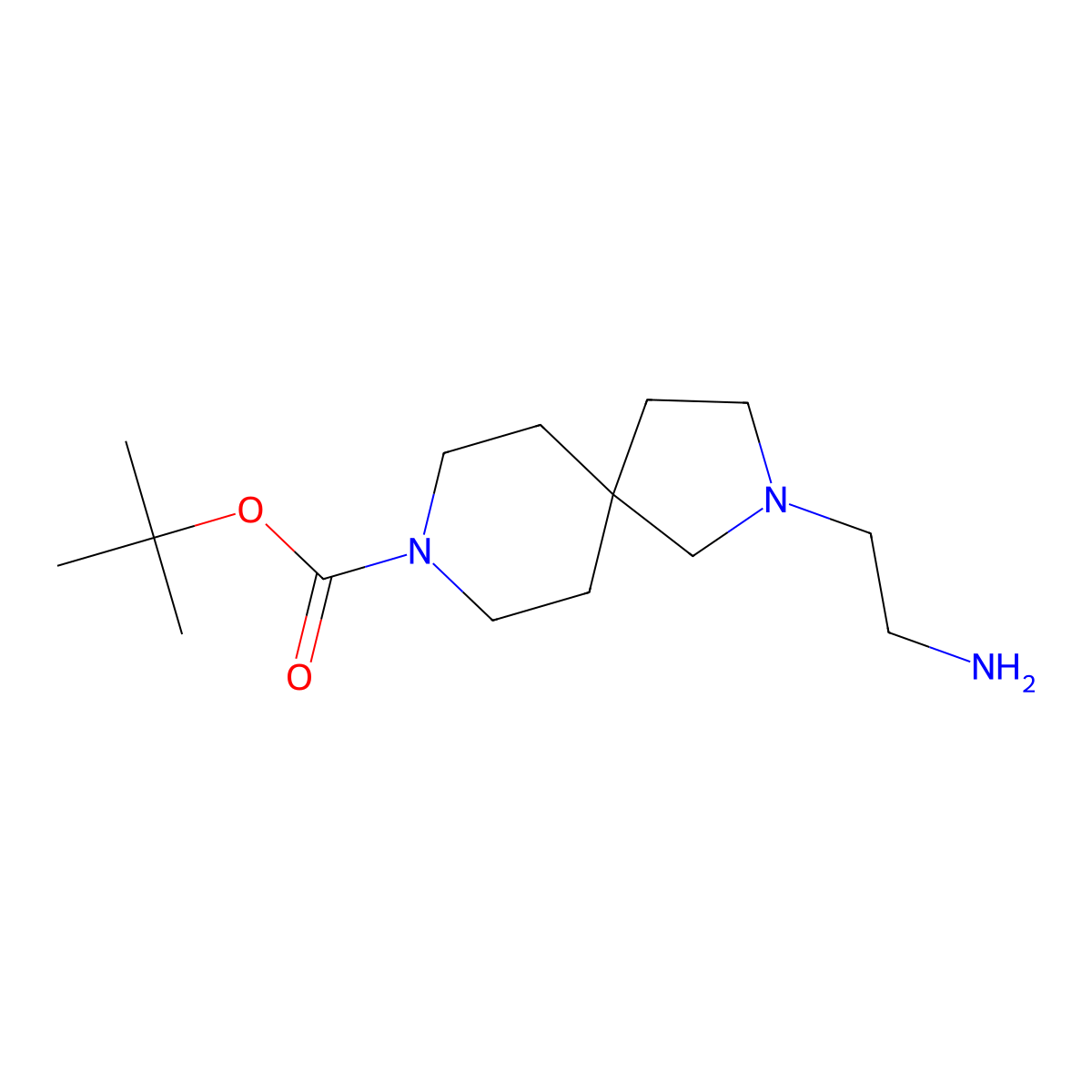 tert-Butyl 2-(2-aminoethyl)-2,8-diazaspiro[4.5]decane-8-carboxylate molecular structure, CAS 1420876-70-5