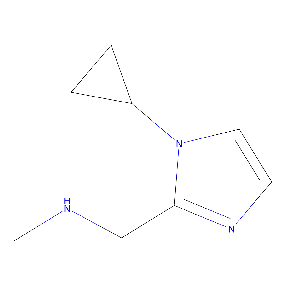 ((1-cyclopropyl-1H-imidazol-2-yl)methyl)(methyl)amine molecular structure, CAS 1420882-01-4