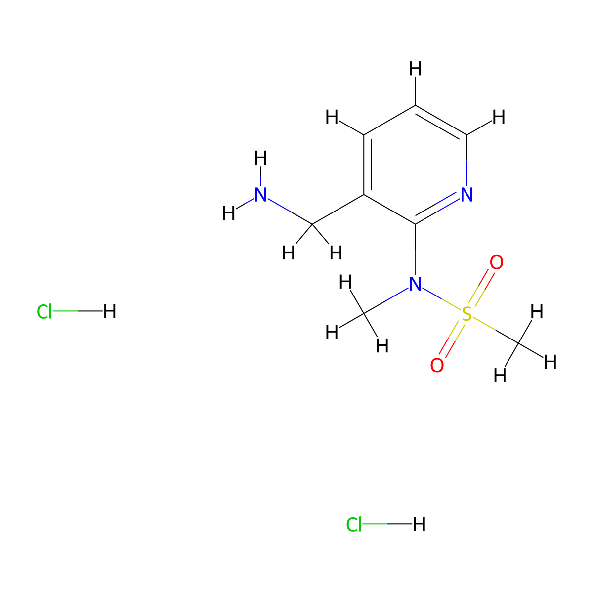 N-[3-(aminomethyl)pyridin-2-yl]-N-methylmethanesulfonamidedihydrochloride molecular structure, CAS 1420886-10-7